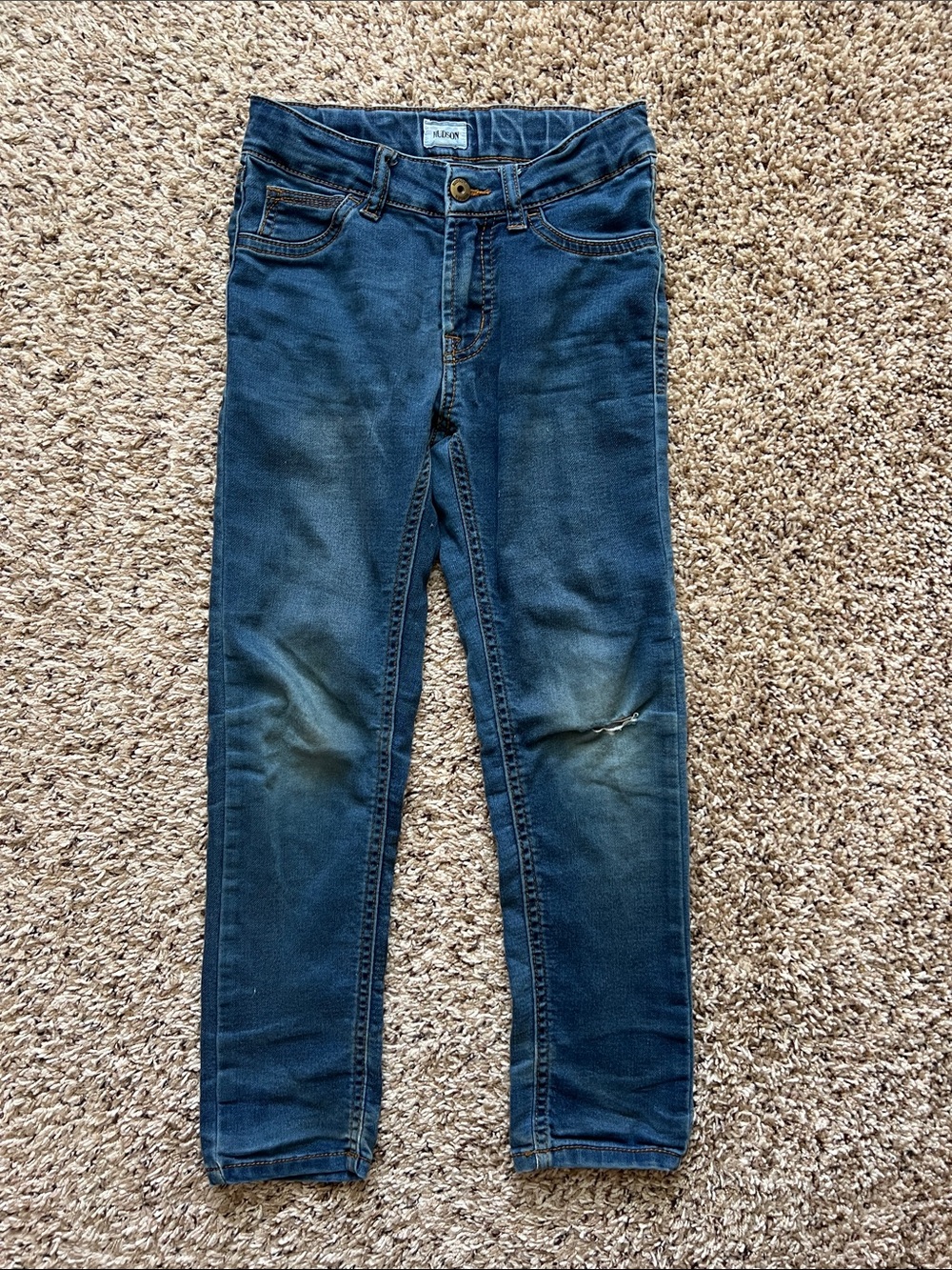 Hudson Jeans Men's Skinny Indigo Blue Ripped Knee Jeans